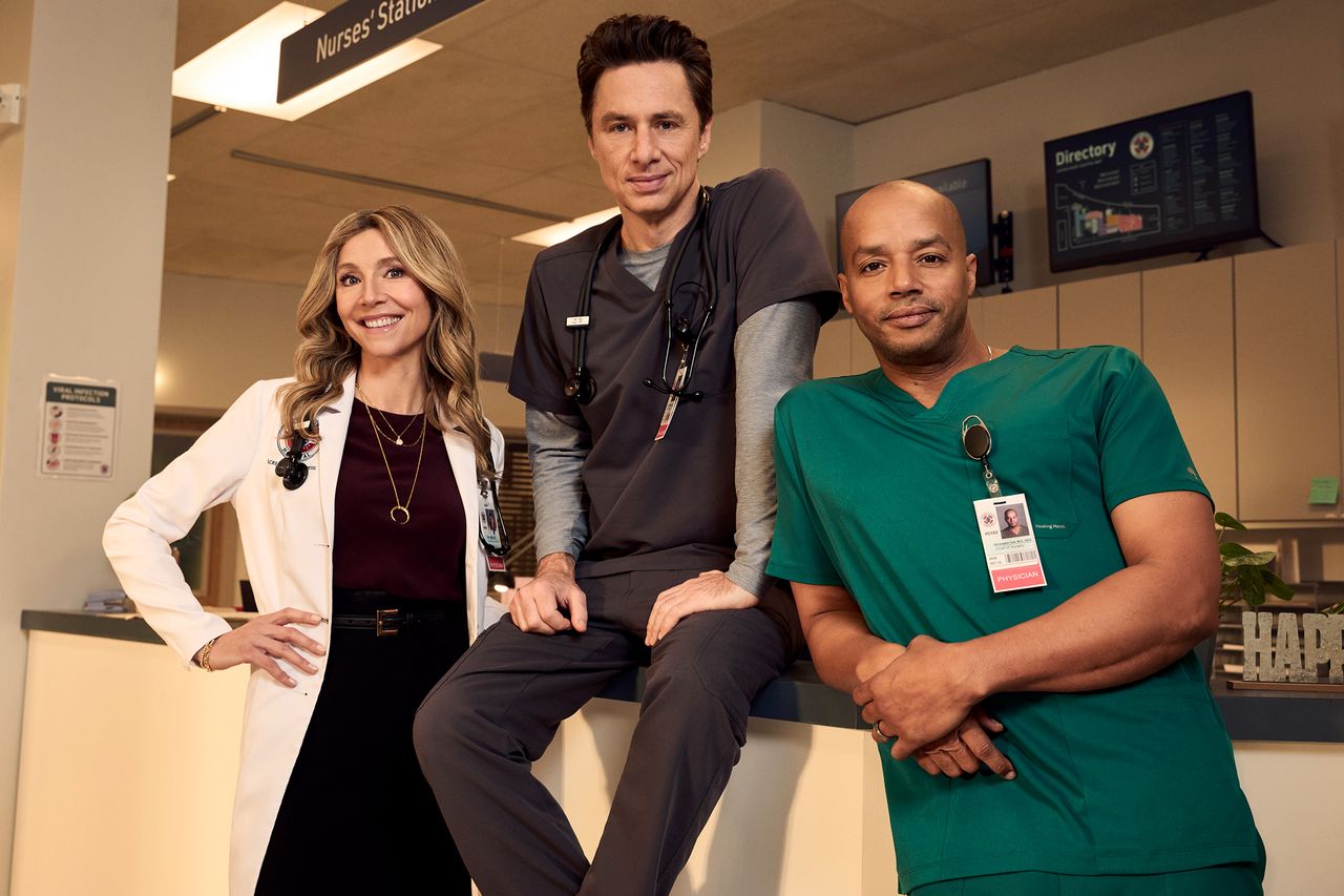 Sarah Chalke, Zach Braff and Donald Faison in 'Scrubs'Credit: Brian Bowen Smith/Disney