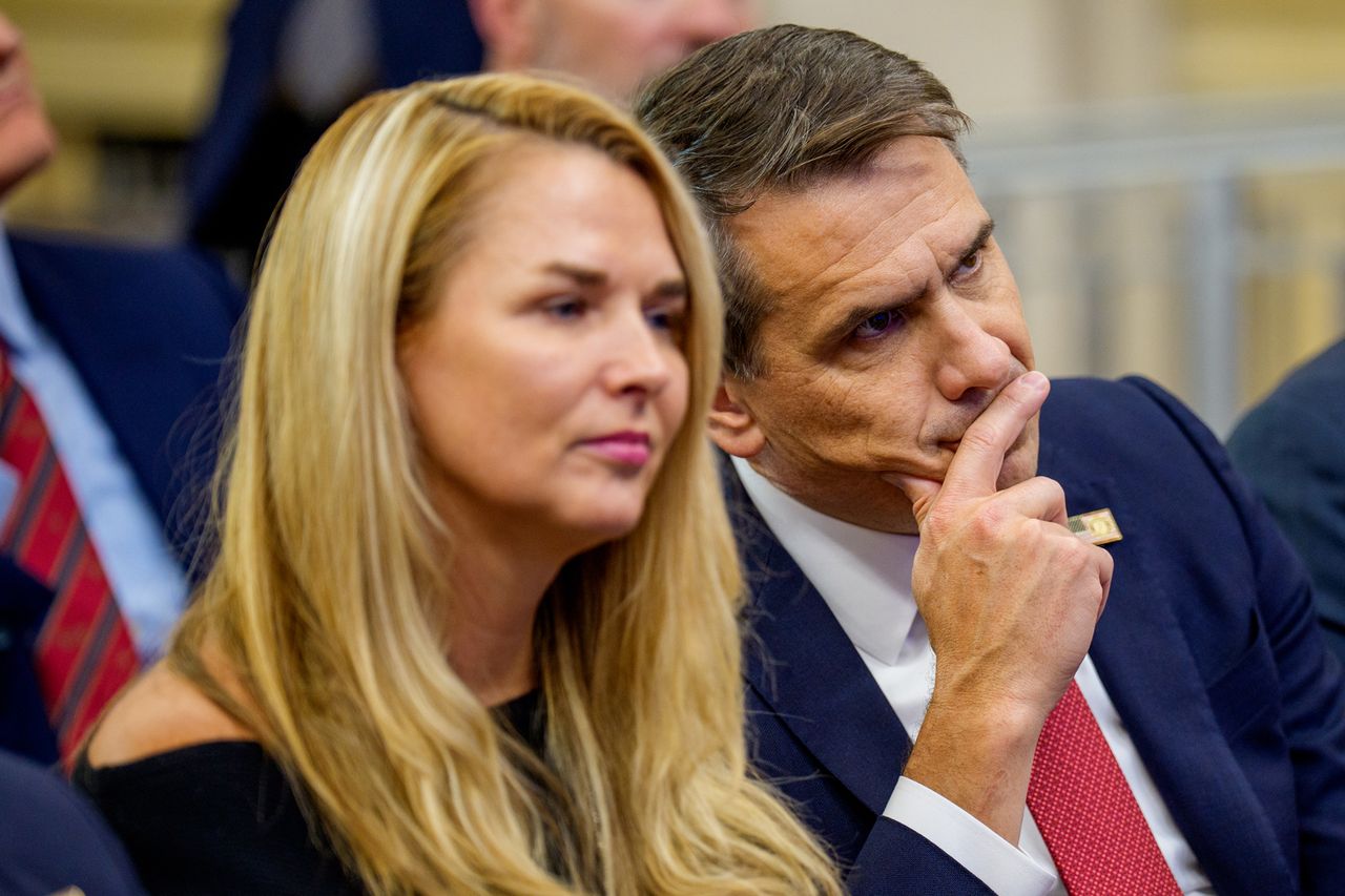 Todd Blanche and wife Kristine on March 14, 2025 in Washington, DC.Credit: Taylor Hill/FilmMagic