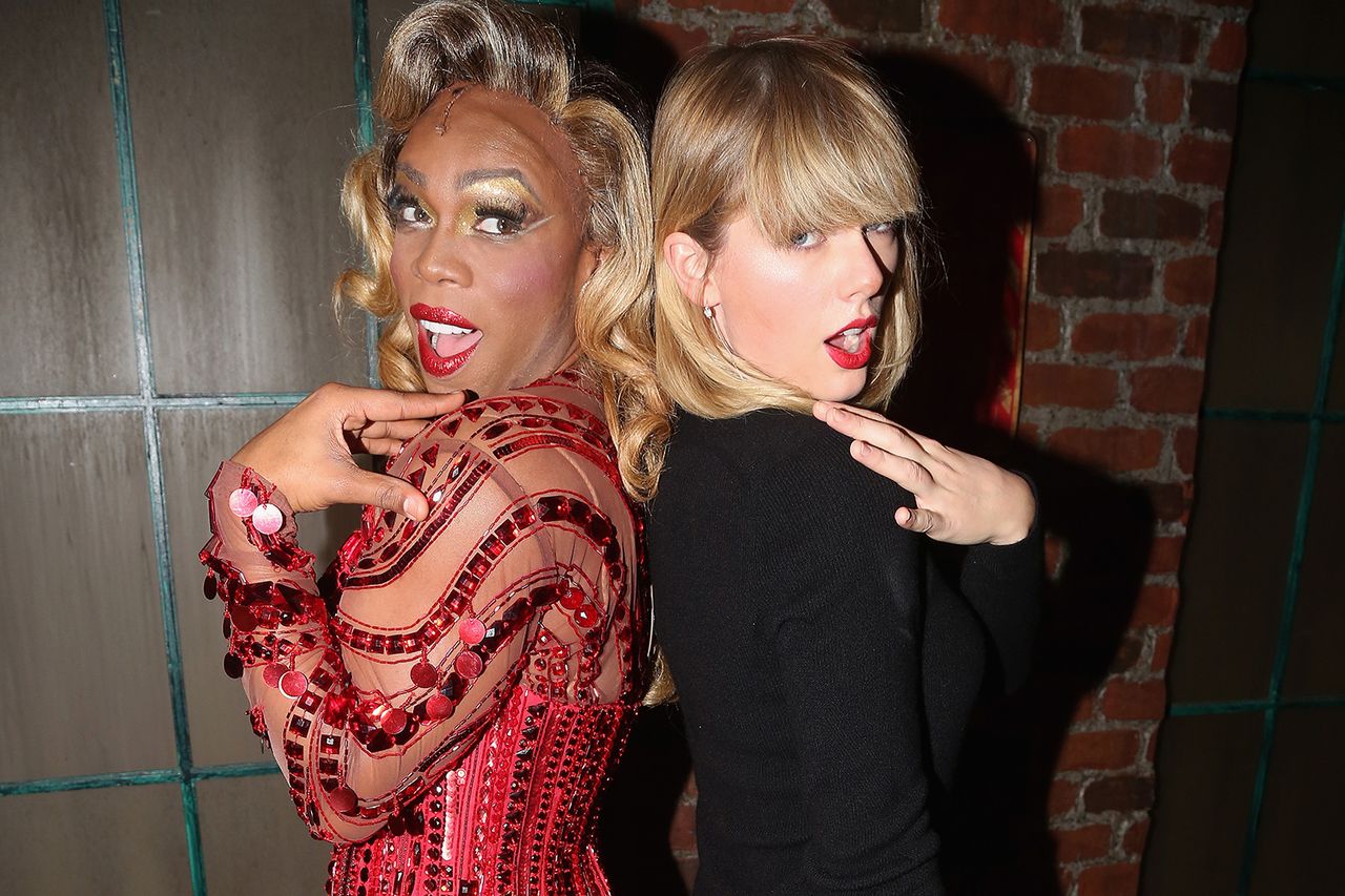 Todrick Hall, dressed as Lola for ‘Kinky Boots,’ and Taylor Swift in 2016Credit: Bruce Glikas/Getty