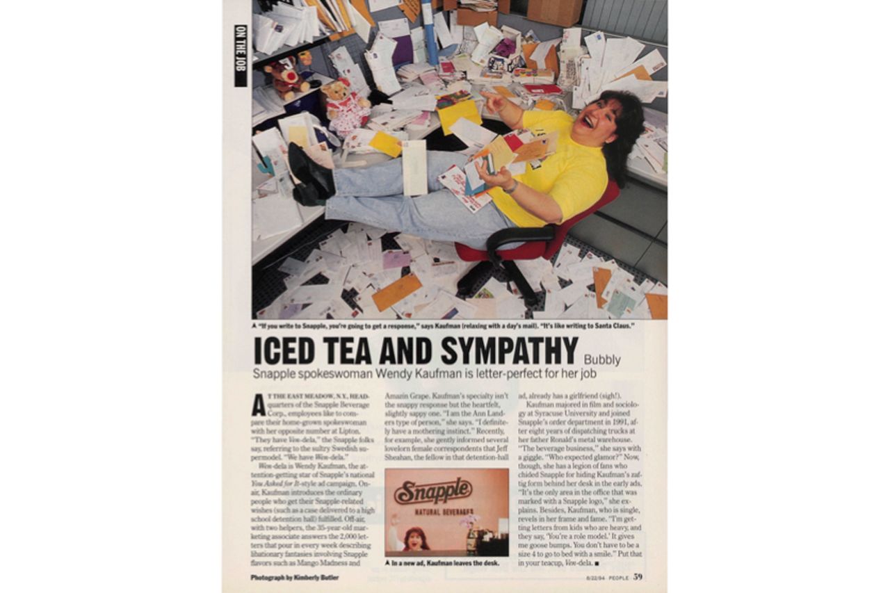 Wendy Kaufman in PEOPLE in 1994Credit: People Magazine