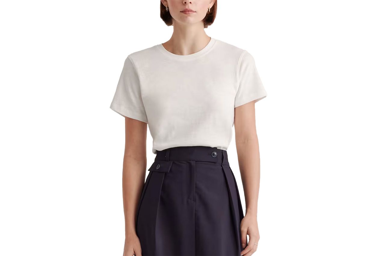 100% Organic Cotton Slub Crewneck Tee Credit: Quince