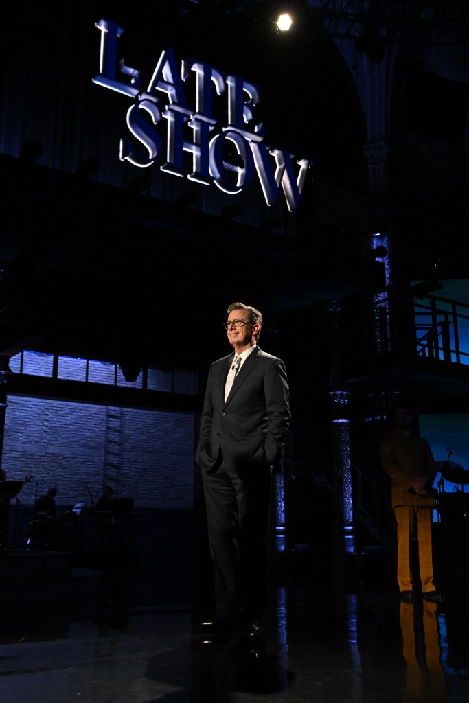 The Late Show with Stephen Colbert and musical guests Annaleigh Ashford, Christopher Jackson, Bernadette Peters, Ben Platt & Patrick Wilson during Wednesday’s May 13, 2026 show. Photo: Scott Kowalchyk ©2026 CBS Broadcasting Inc. All Rights Reserved.