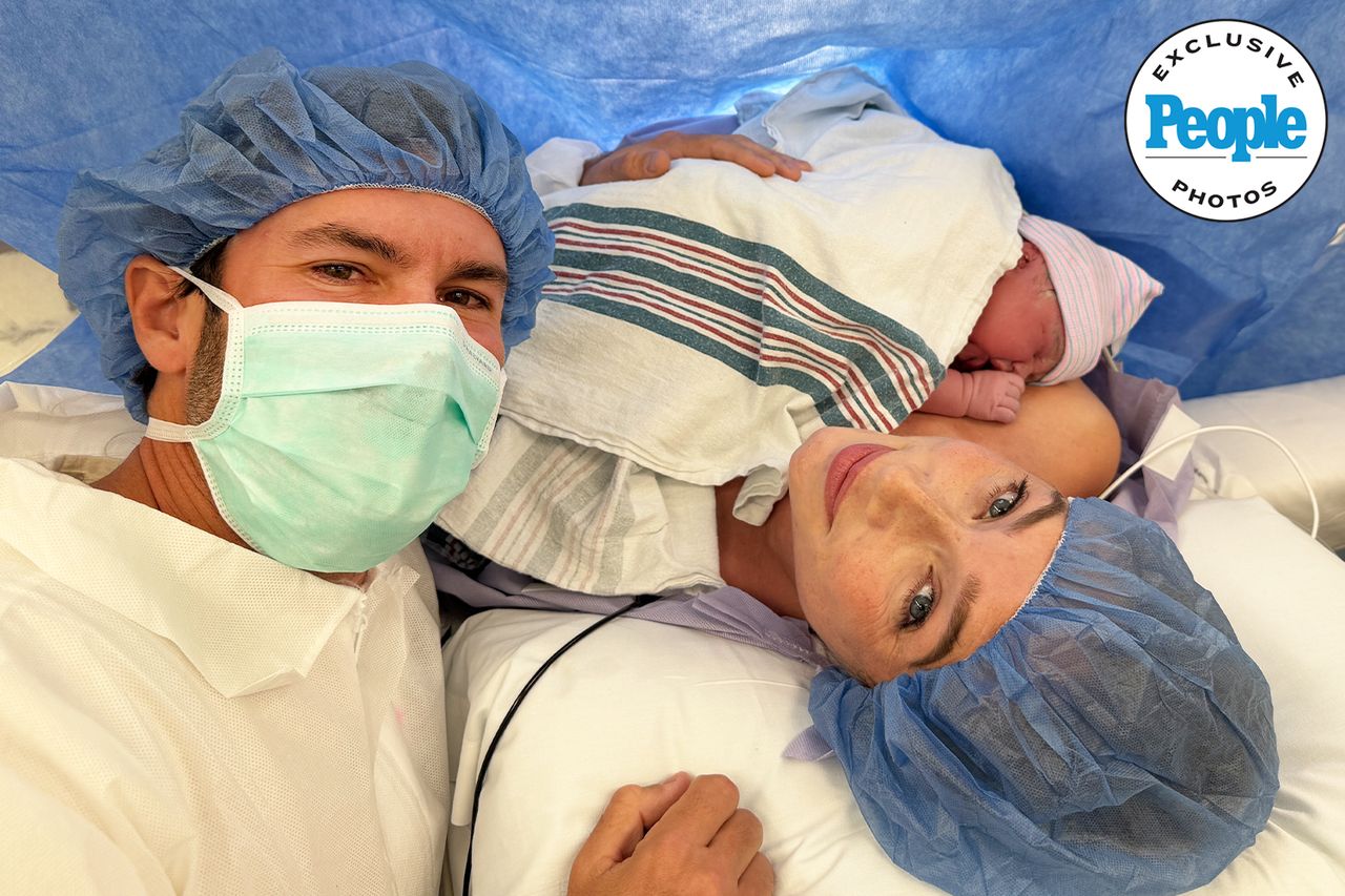 Aurora Culpo Welcomes Her Third Baby (Exclusive) Aurora Culpo, her fiancé Zac and her newbornCredit: Nicole Hill