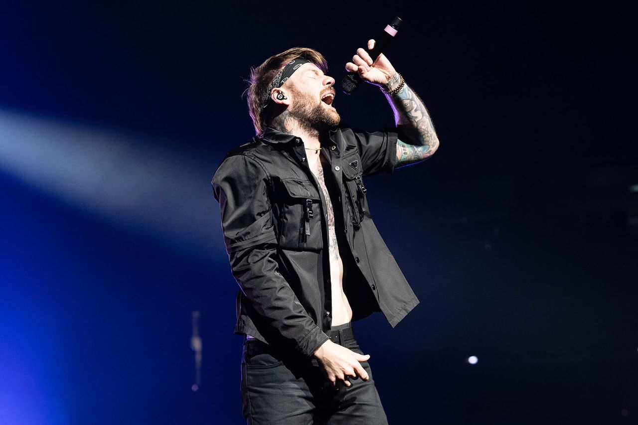 Caleb Shomo of Beartooth performs at Smoothie King Center on May 06, 2025 in New Orleans, Caleb Shomo of Beartooth performs at Smoothie King CenterCredit: Erika Goldring/Getty