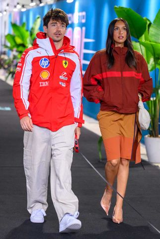 Alexandra and Charles Leclerc in the 2026 Miami Grand Prix paddock.Credit: Doug Murray/Icon Sportswire via Getty