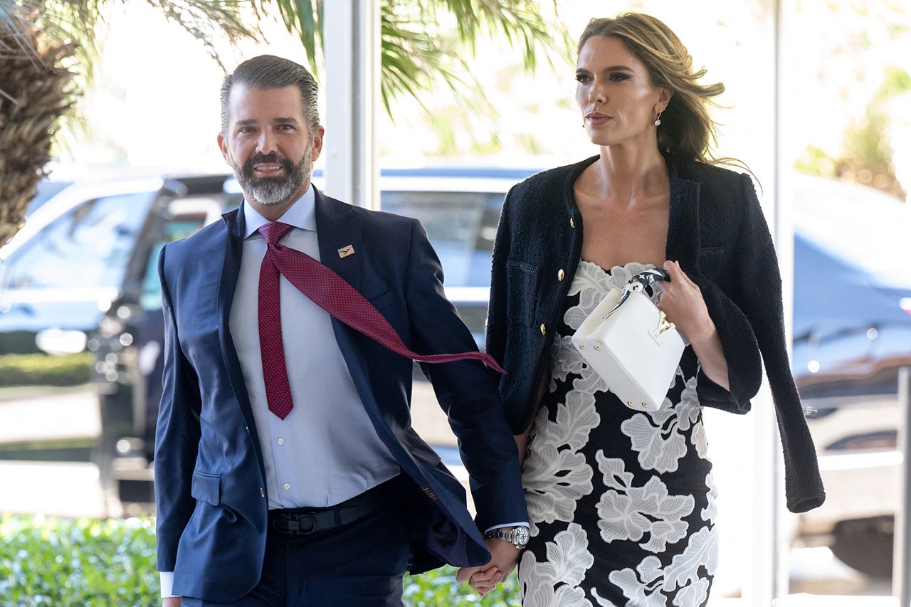 Donald Trump Jr. and Bettina Anderson attend a wedding at Mar-a-Lago in February 2026Credit: SAUL LOEB / AFP via Getty