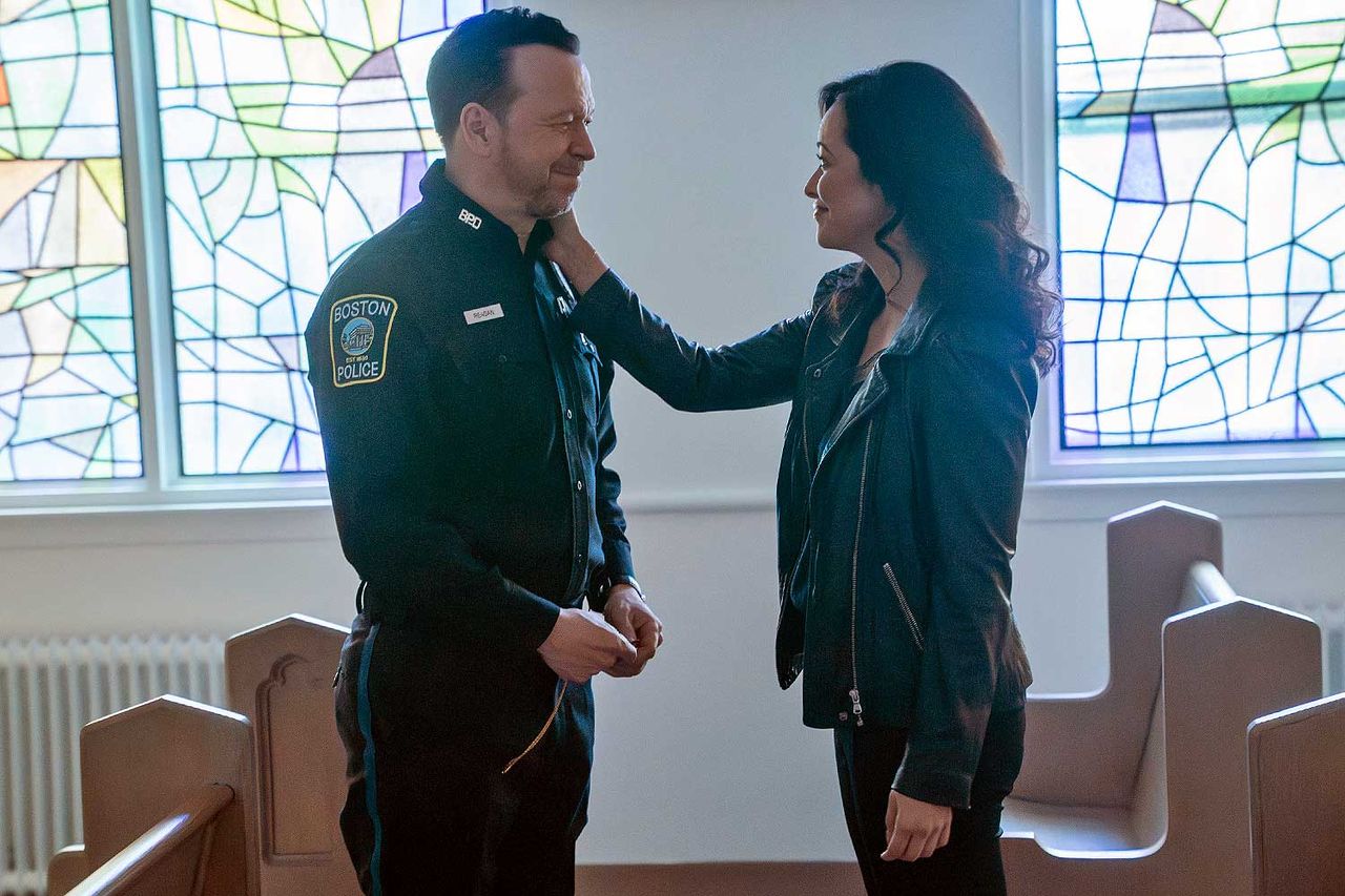 Donnie Wahlberg and Marisa Ramirez in 'Boston Blue'Credit: Ian Watson/CBS