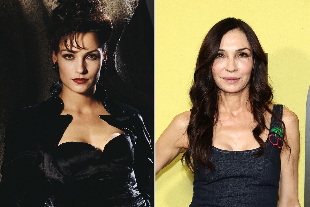From left: Famke Janssen as Xenia Onatopp in 1995's 'GoldenEye'; Famke Janssen attends the premiere of 'Lorne' at Alice Tully Hall in New York City on April 9, 2026Credit: Keith Hamshere/Getty; Cindy Ord/WireImage