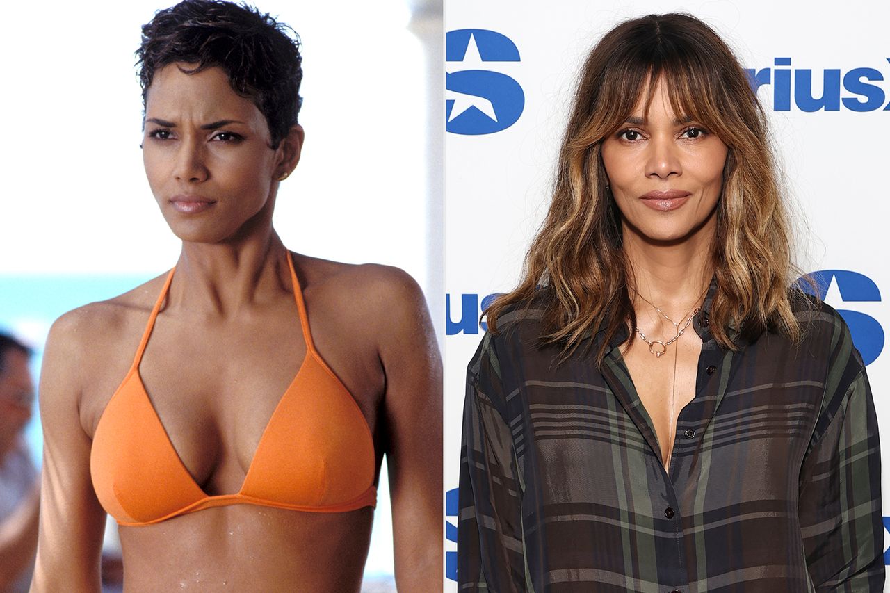 From left: Halle Berry as Jinx Johnson in 2002's 'Die Another Day'; Halle Berry attends SiriusXM's Front Row Series with the cast of 'Crime 101' at SiriusXM Studios in N.Y.C. on Feb. 3, 2026Credit: Keith Hamshere/MGM; Jamie McCarthy/Getty