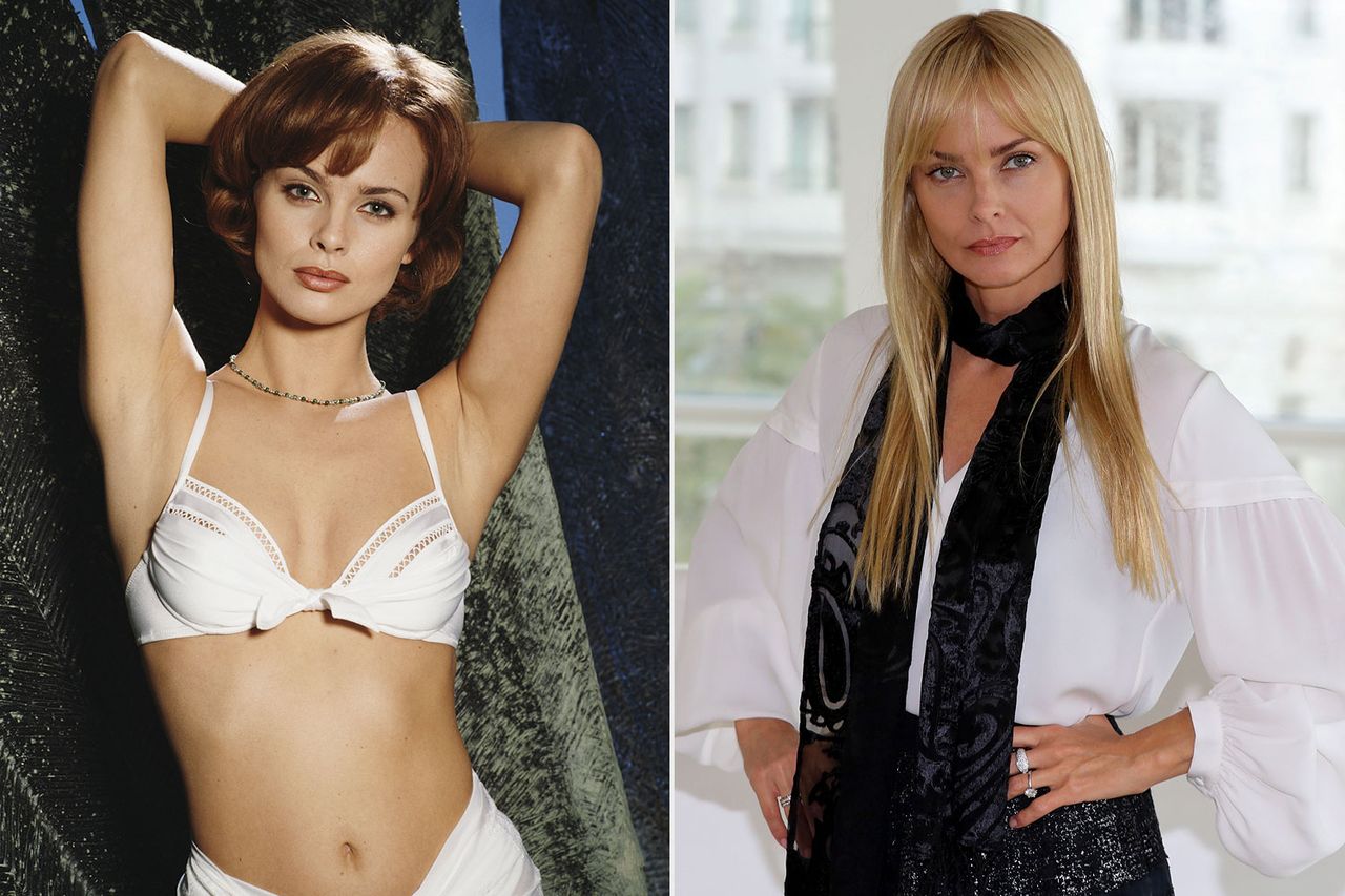 From left: Izabella Scorupco as Natalya Simonova in 1995's 'GoldenEye'; Izabella Scorupco poses during a photocall for 'Hidden' in Cannes, France, on Oct. 16, 2018Credit: Keith Hamshere/Getty; VALERY HACHE/AFP via Getty