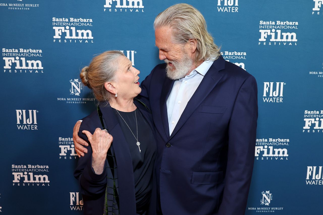 Susan Bridges and Jeff Bridges attend the 41st annual Santa Barbara International Film Festival at the Arlington Theatre in Santa Barbara, Calif., on Feb. 6, 2026Credit: Randy Shropshire/Getty