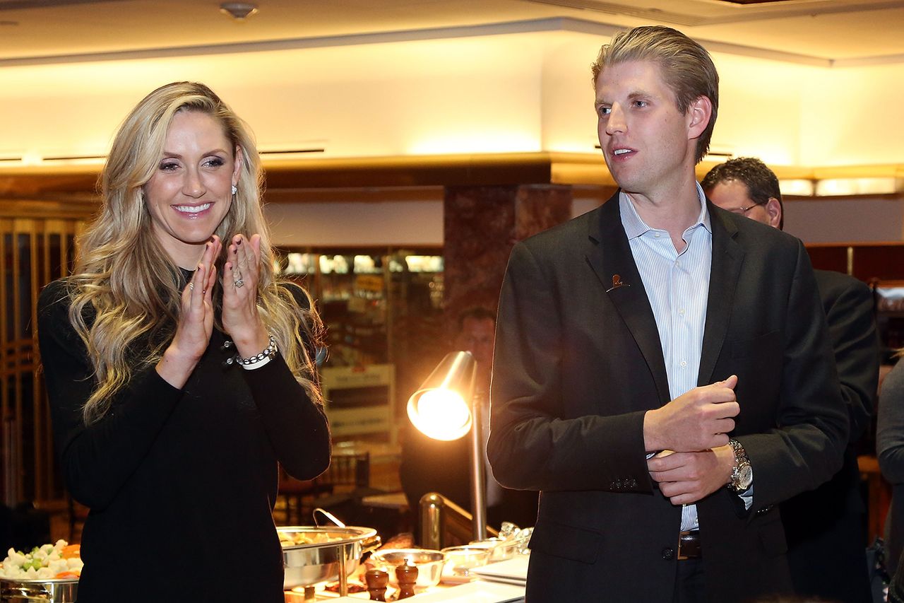 Lara Yunaska and Eric Trump at a 2014 dinner at Trump TowerCredit: Taylor Hill/Getty