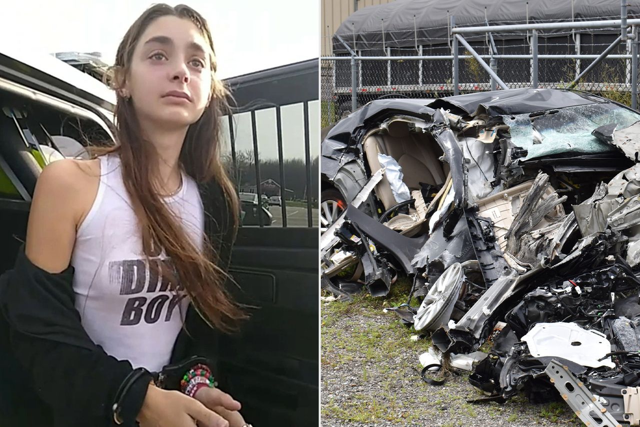 Mackenzie Shirilla; Crash scene.Credit: Strongsville Police Department; Cuyahoga County Prosecutor's Office