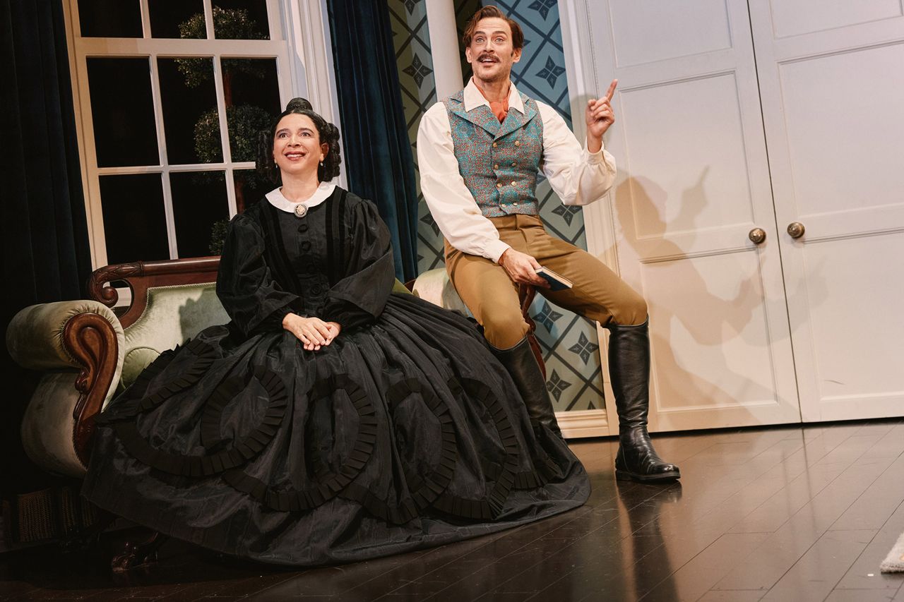 Maya Rudolph and Cheyenne Jackson in 'Oh, Mary!' on BroadwayCredit: Emilio Madrid