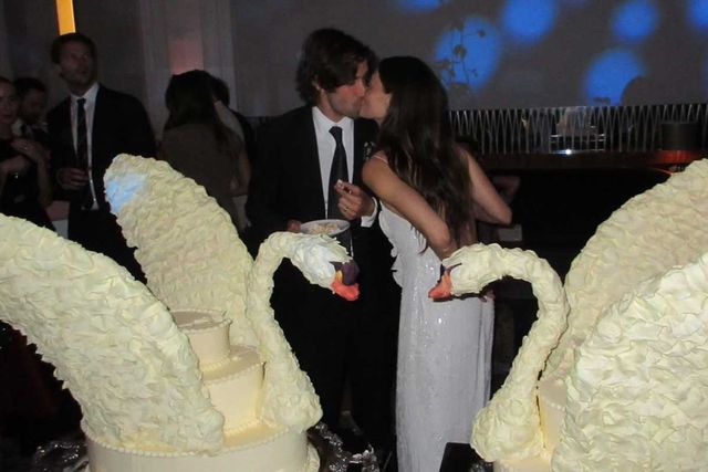 Bernard Lagrange and Phoebe Tonkin kissing at their weddingCredit: Phoebe Tonkin/Instagram