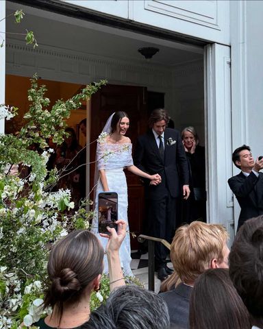 Phoebe Tonkin and Bernard Lagrange on their wedding dayCredit: Nina Dobrev/Instagram