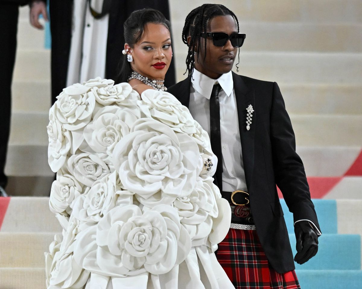 ASAP Rocky and Rihanna at the 2023 Met Gala on May 1, 2023Credit: NDZ/Star Max/GC