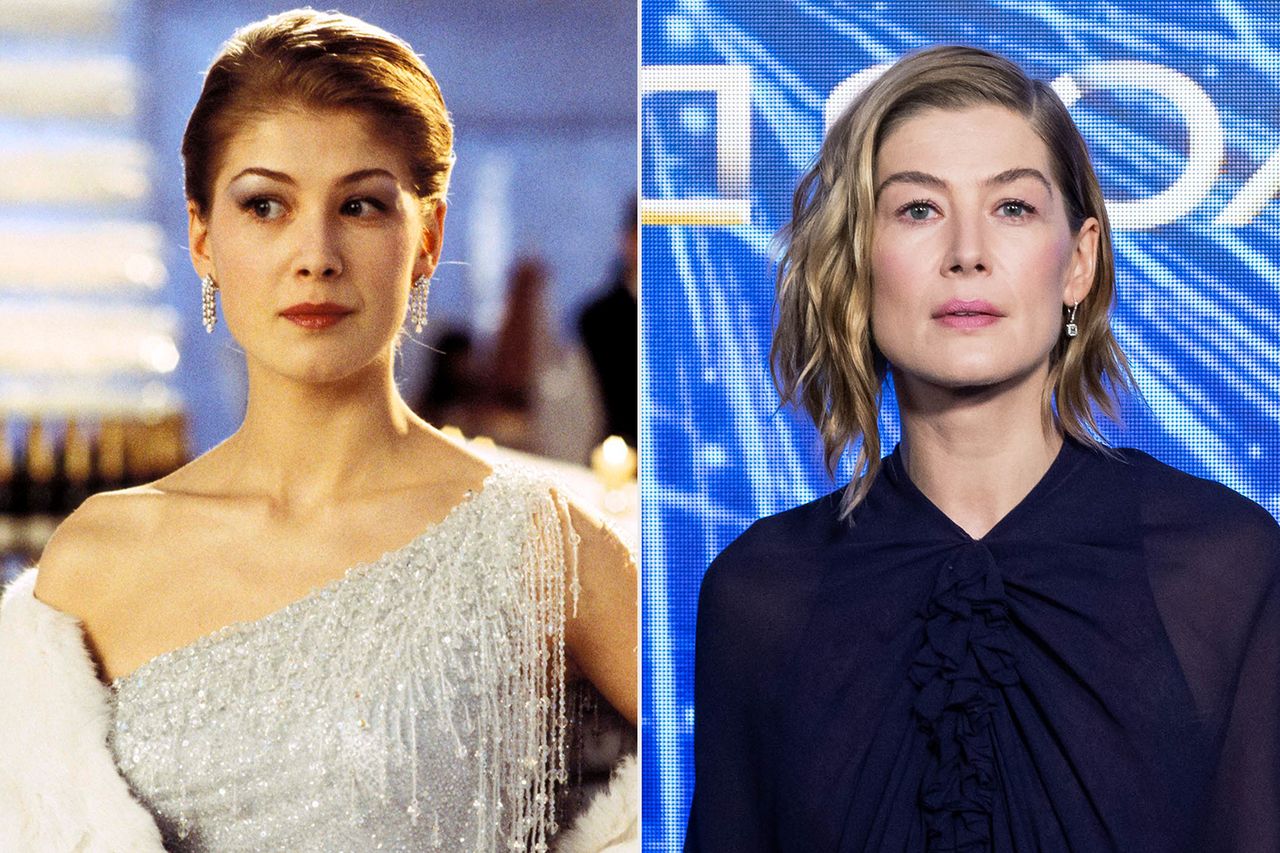 Rosamund Pike in Die Another Day, Rosamund Pike attends the London photocall for Now You See Me: Now You Don't on November 5, 2025 in London, England. From left: Rosamund Pike as Miranda Frost in 2002's 'Die Another Day'; Rosamund Pike attends the photocall for 'Now You See Me: Now You Don't' in London on Nov. 5, 2025Credit: Keith Hamshere/MGM; Eamonn M. McCormack/Getty