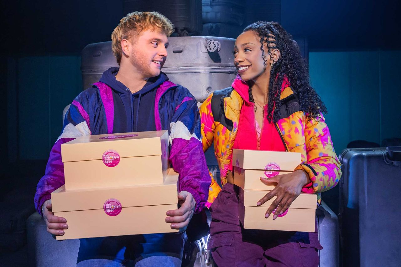 Sam Tutty and Christiani Pitts in 'Two Strangers (Carry a Cake Across New York)'Credit: Matthew Murphy
