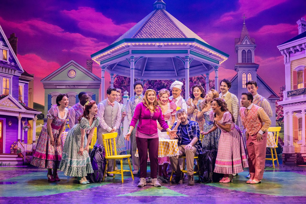 Sara Chase, McKenzie Kurtz, Brad Oscar, Alex Brightman and the cast of 'Schmigadoon!' on BroadwayCredit: Matthew Murphy and Evan Zimmerman