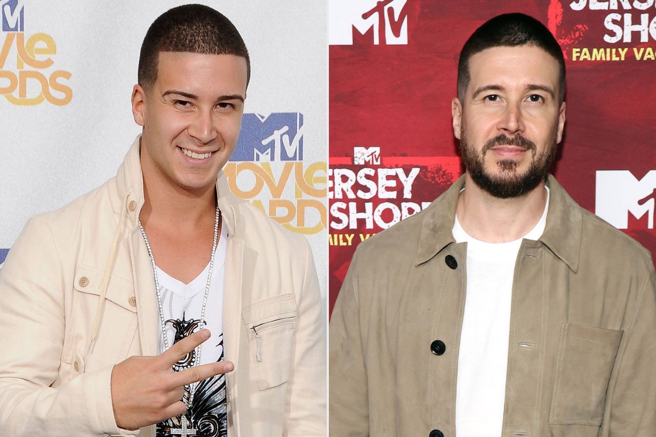 Vinny Guadagnino in Universal City, Calif., on June 6, 2010; Vinny Guadagnino at the 'Jersey Shore Family Vacation' premiere in New York on April 23, 2026Credit: Gregg DeGuire/MTV/FilmMagic;Manny Carabel/Getty