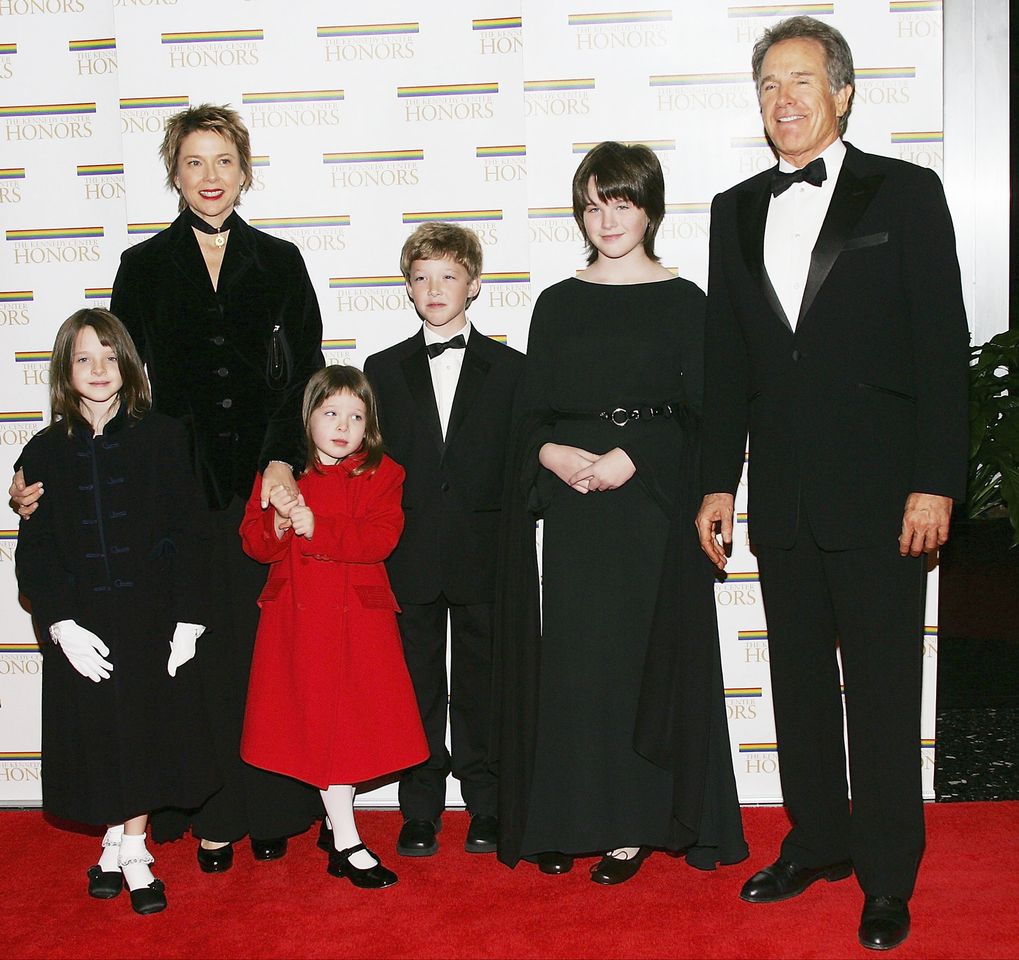 Warren Beatty poses with wife Annette Bening and children Warren Beatty and Annette Bening with their childrenCredit: Evan Agostini/Getty