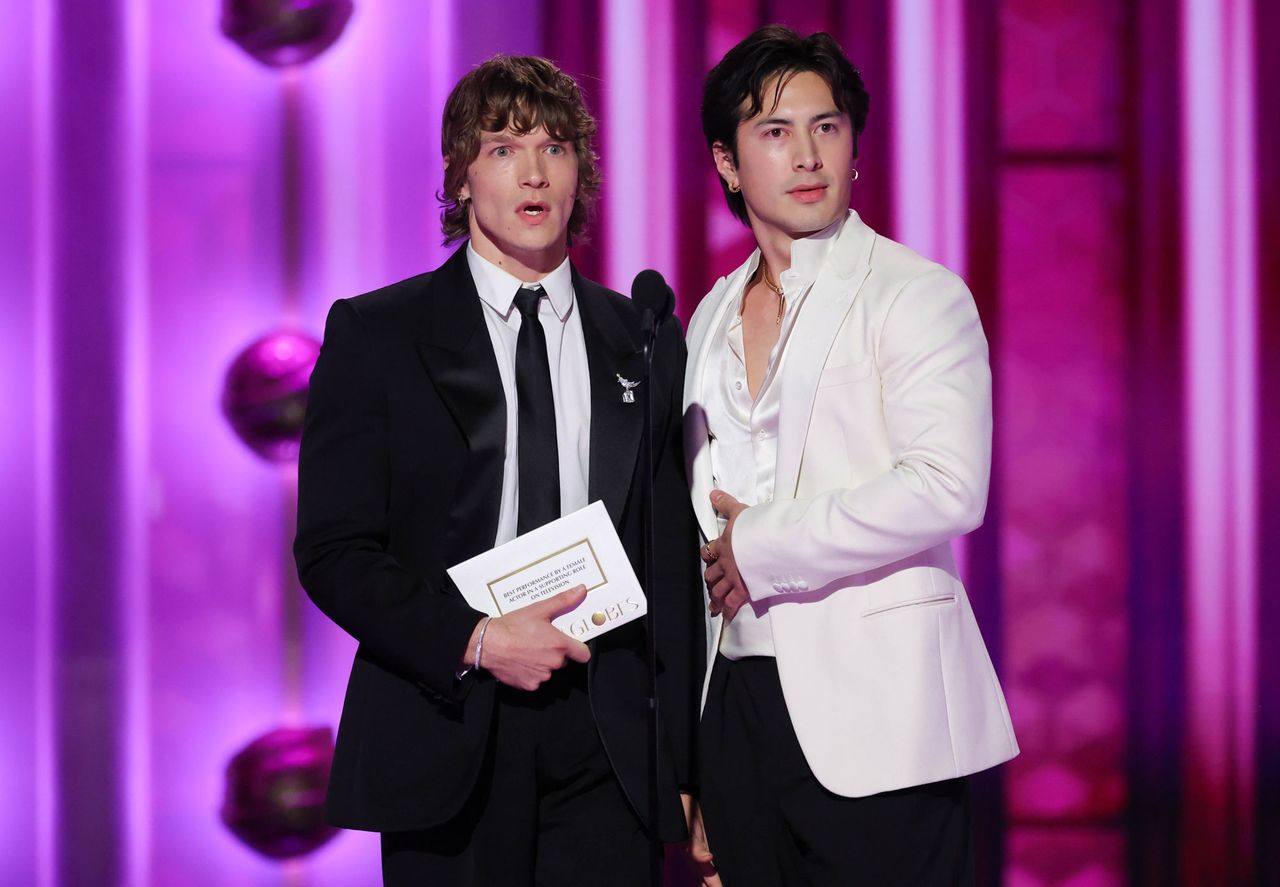 Connor Storrie and Hudson Williams at 2025 Golden GlobesCredit: Rich Polk/2026GG/Penske Media via Getty