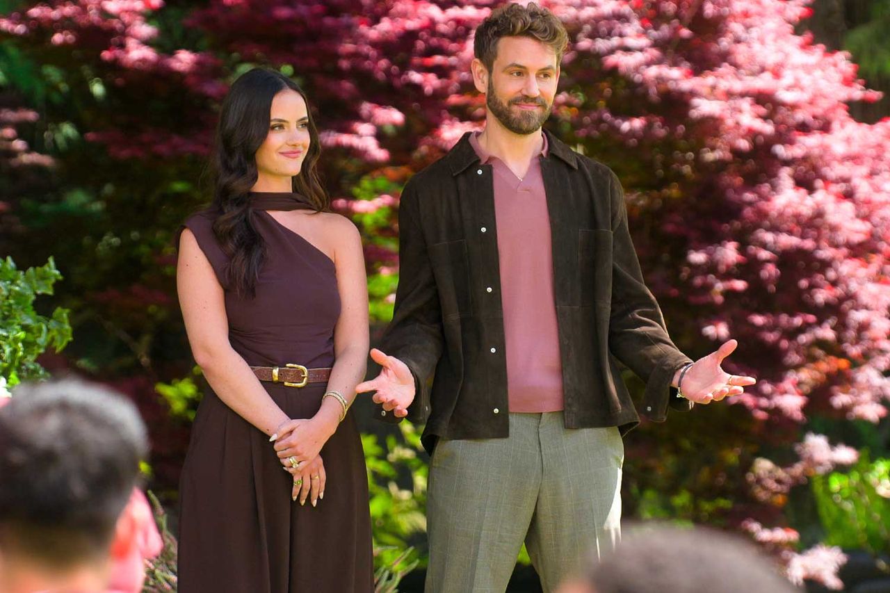 Natalie Joy Viall and Nick Viall hosting 'Age of Attraction' on NetflixCredit: Courtesy of Netflix