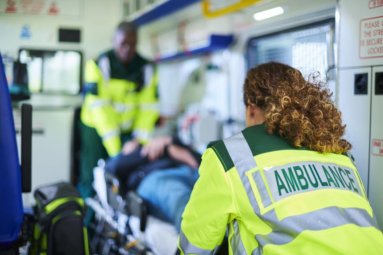 ambulance paramedic portrait Paramedics treating a patient (stock photo)Credit: Getty