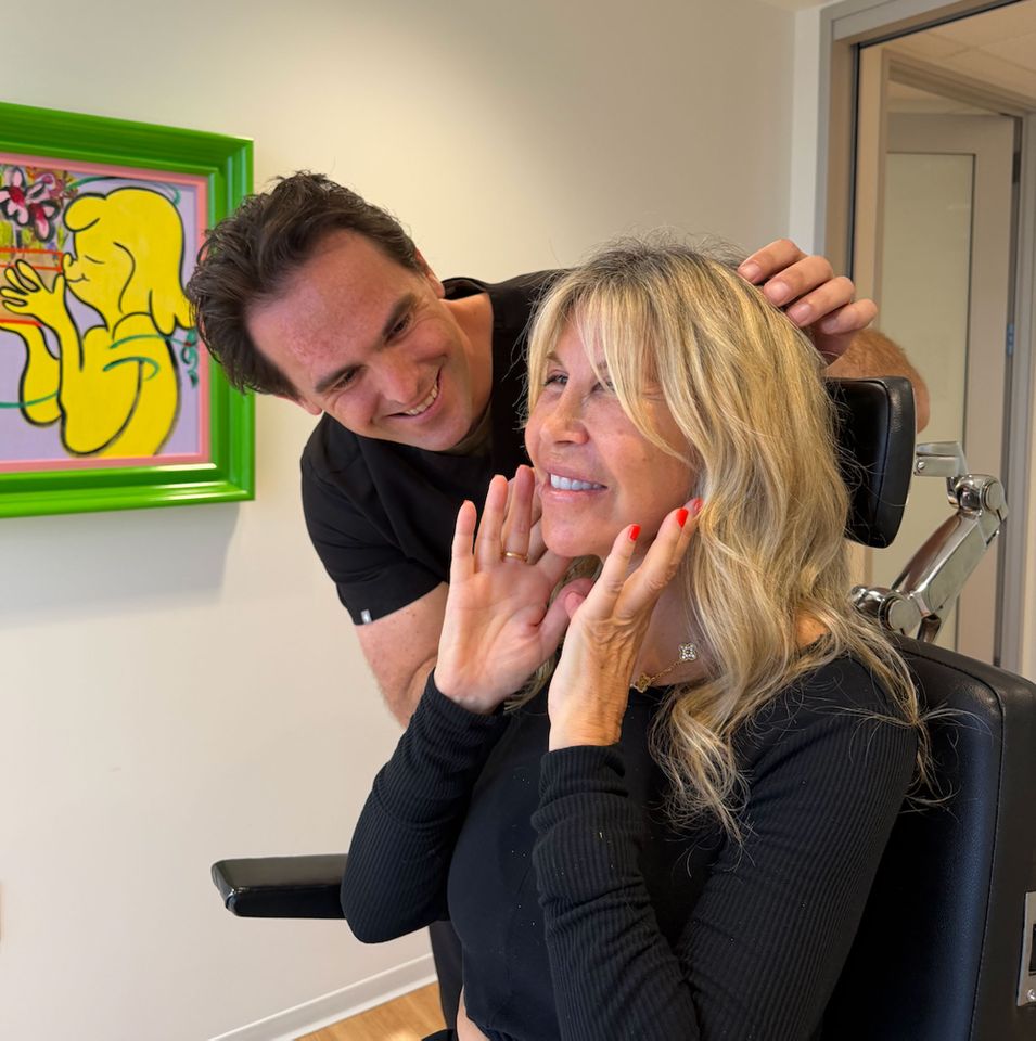 Amy Kaplan with Dr. DavisCredit: Davis Facial Plastics
