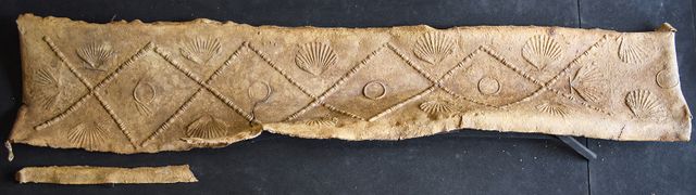 Decorated coffin lidCredit: Colchester Archaeological Trust