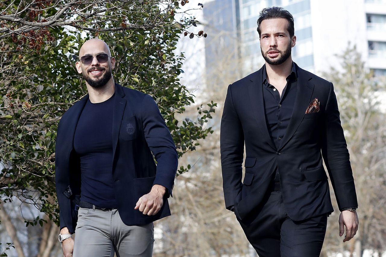 Andrew Tate and Tristan Tate in February 2024Credit: Robert Ghement/EPA-EFE/Shutterstock
