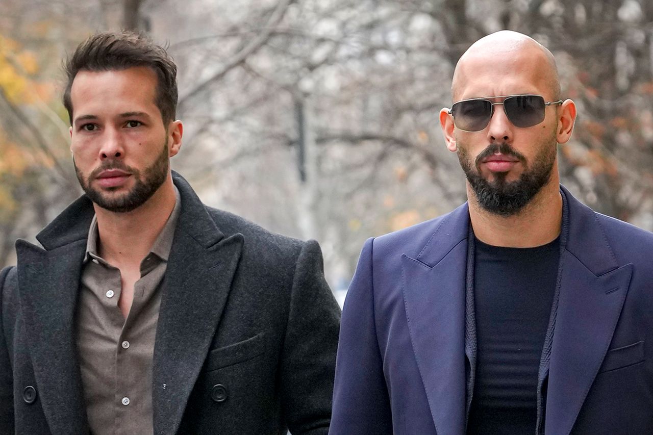 Tristan and Andrew Tate in 2023.Credit: AP Photo/Vadim Ghirda