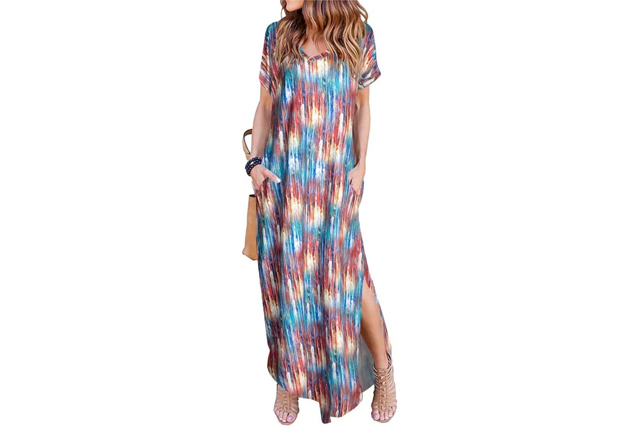 arolina womens summer maxi dress short sleeve Credit: Amazon