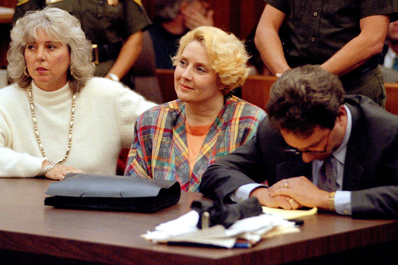 Betty Broderick smiles as the jury reads her verdict in December 1991Credit: J T Macmillan/San Diego Union-Tribune via ZUMA/Shutterstock