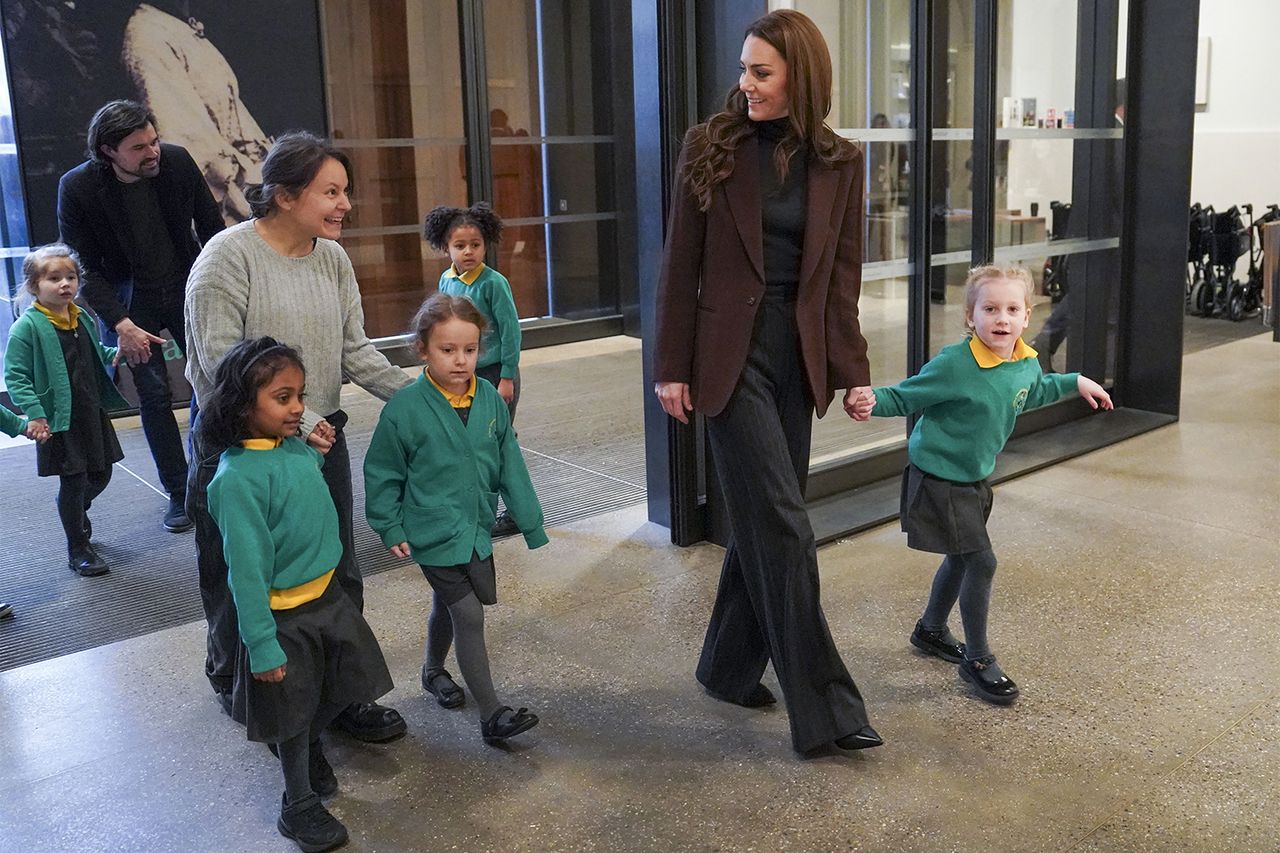 Kate Middleton joins children at The National Portrait Gallery in London on Feb. 4, 2025Credit: Arthur Edwards - WPA Pool/Getty