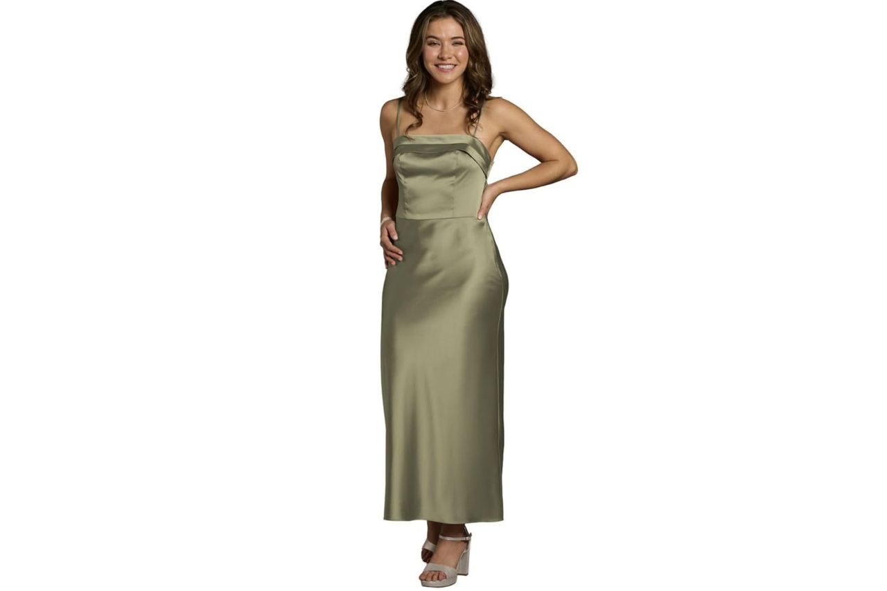 davids bridal the edit studio charmeuse spaghetti strap Credit: Amazon