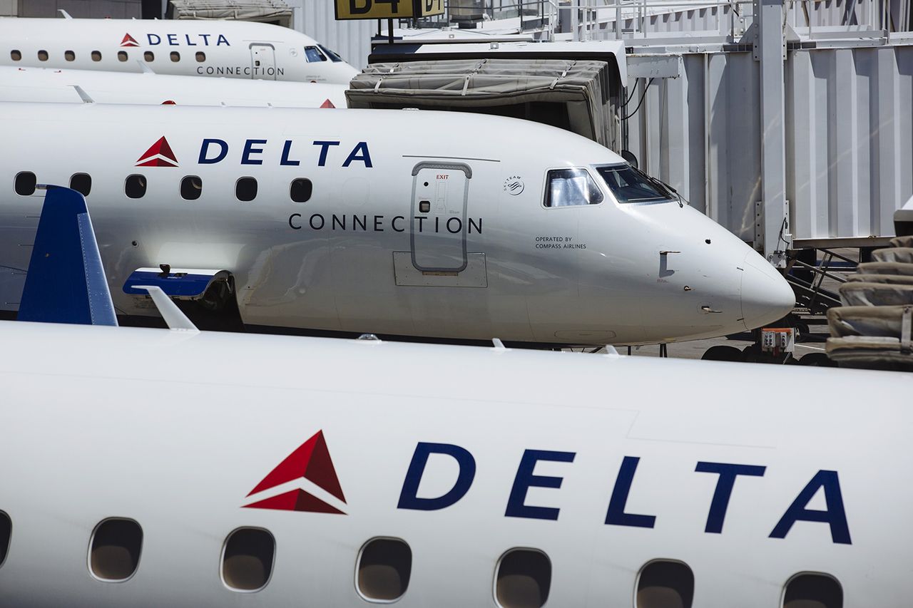Delta Air Lines aircrafts.Credit: Angus Mordant/Bloomberg via Getty