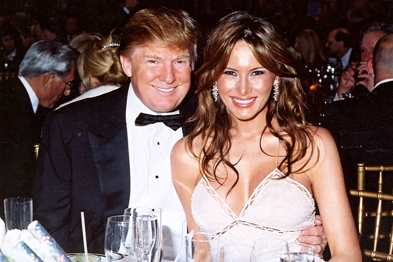 Donald Trump and Melania Knauss at a New Year's party at Mar-a-Lago in 2004Credit: Davidoff Studios/Getty