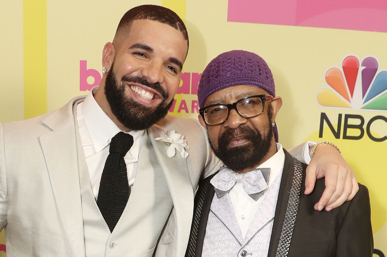 Drake, and Dennis Graham pose backstage during the 2021 Billboard Music Awards Drake and his father Dennis Graham at the 2021 Billboard Music AwardsCredit: Todd Williamson/NBC/NBCU Photo Bank via Getty