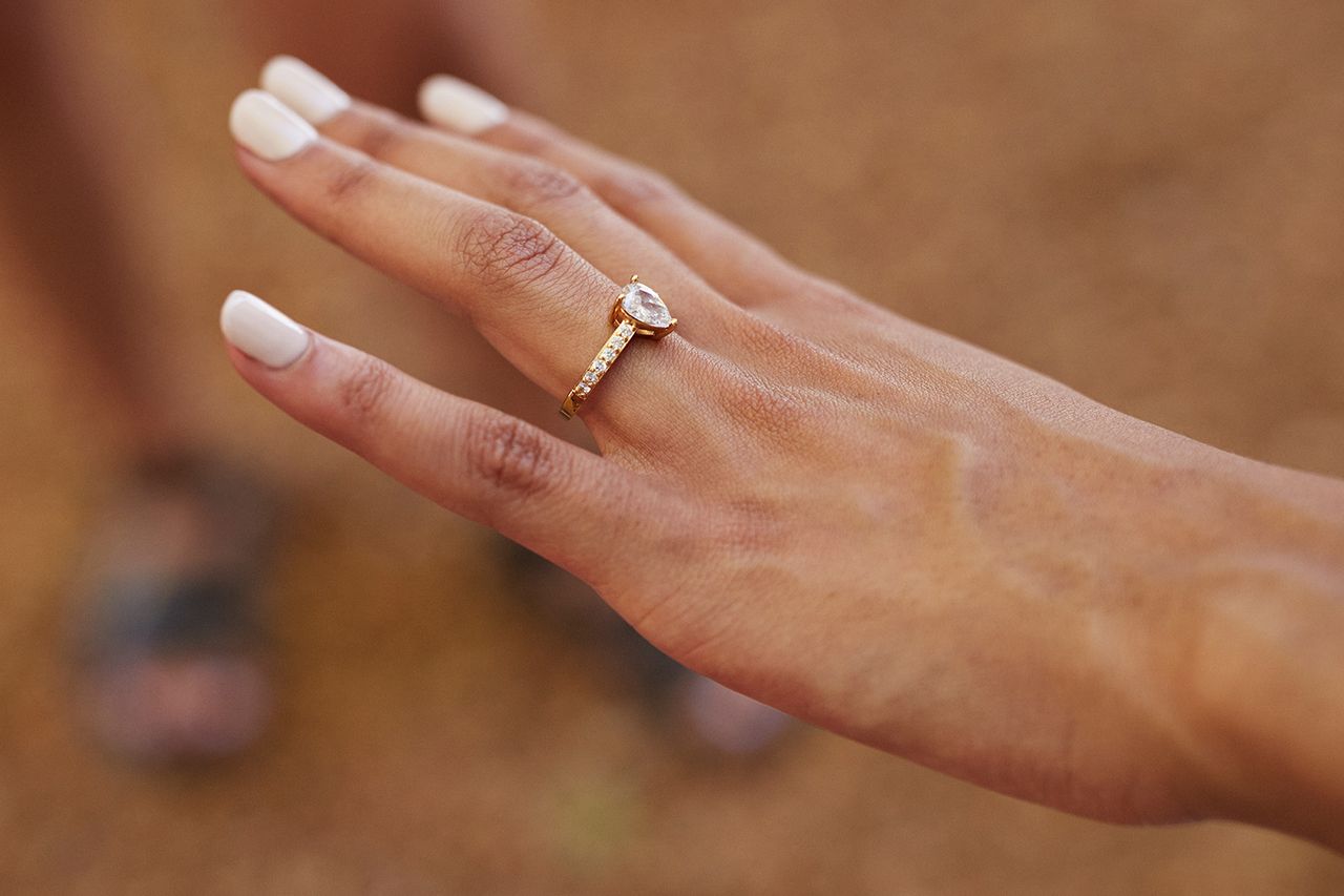 Stock photo of a woman wearing a diamond ringCredit: Getty