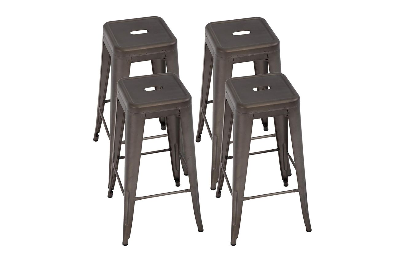 FDW Metal Bar Stools Set of 4 Counter Credit: Amazon