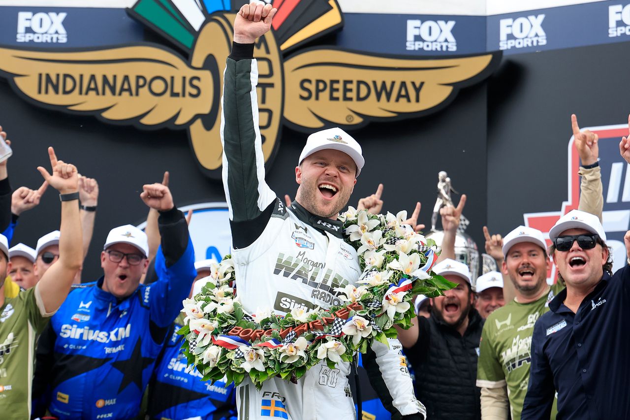 Felix Rosenqvist celebrates after winning the NTT IndyCar Series 110th Running of the Indianapolis 500 on May 24, 2026 in Indianapolis, Indiana. Felix Rosenqvist celebrates after winning the NTT IndyCar Series 110th Running of the Indianapolis 500 on May 24, 2026 in Indianapolis, Indiana.Credit: Justin Casterline/Getty