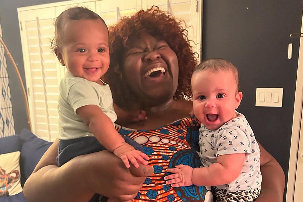 Gabourey Sidibe with her kids.Credit: Brandon Frankel/Instagram