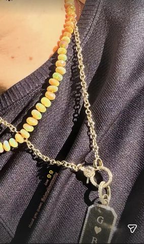 Hadid shared a statement necklace on her Instagram StoriesCredit: gigi hadid/instagram