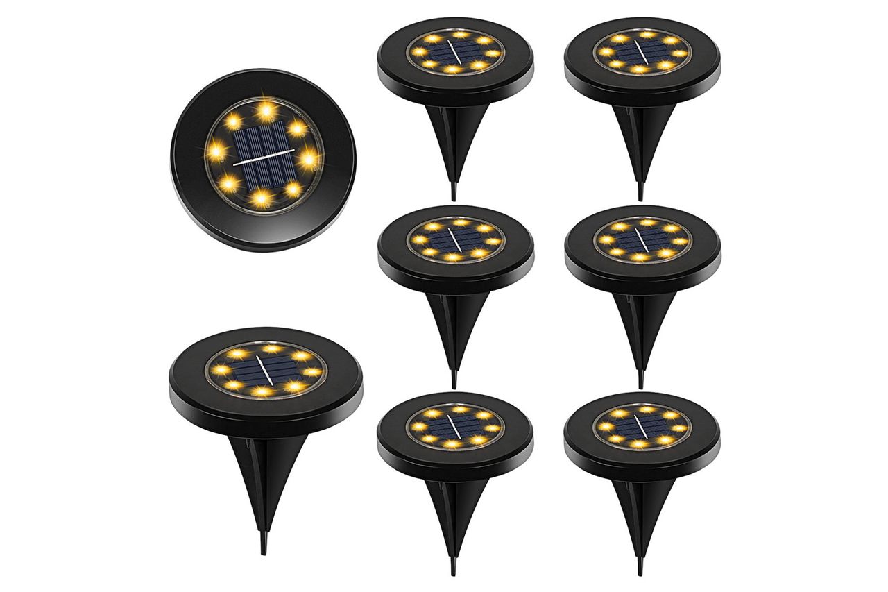 Wayfair Haitral Paradise By NEX Satin Solar Powered Integrated LED Metal Pathway Light Kit Credit: Wayfair