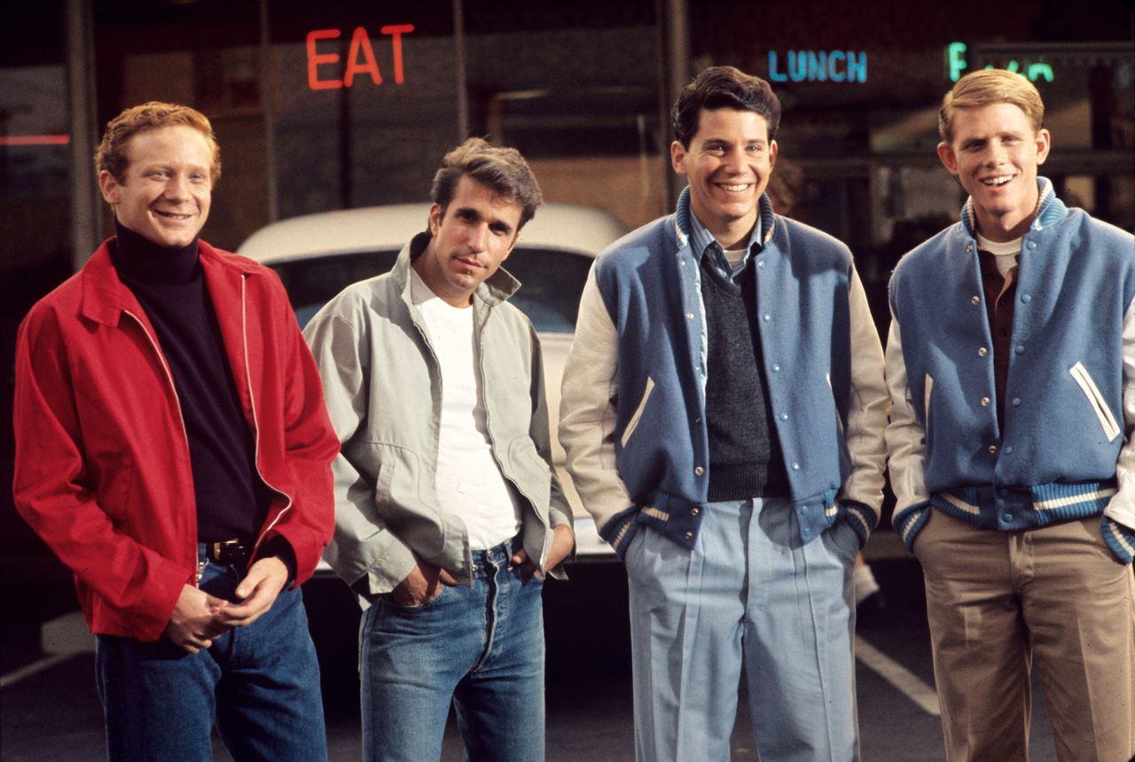 Ron Howard, Anson Williams, Donny Most, and Henry Winkler in 'Happy Days.'Credit: ABC Photo Archives/Disney General Entertainment Content via Getty