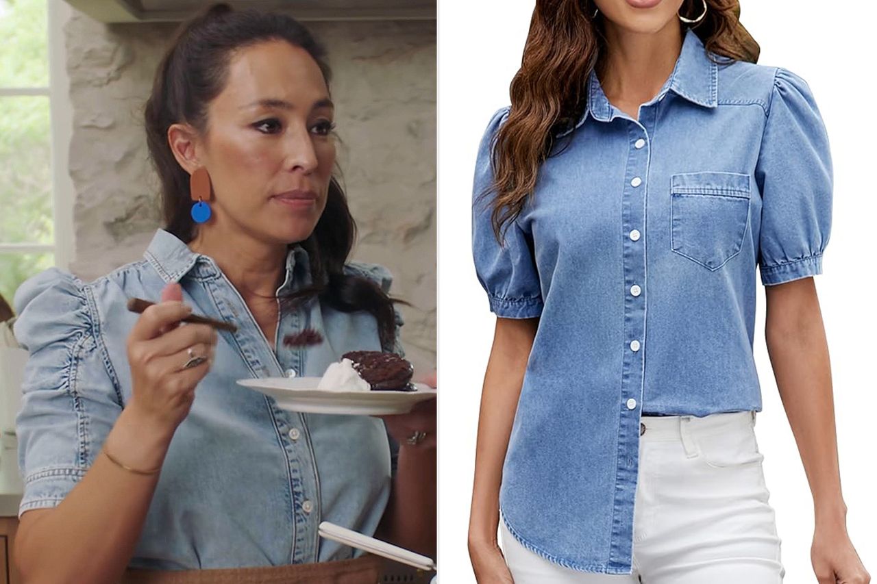 Joanna Gaines Denim top Credit: Magnolia Network/Instagram; Amazon