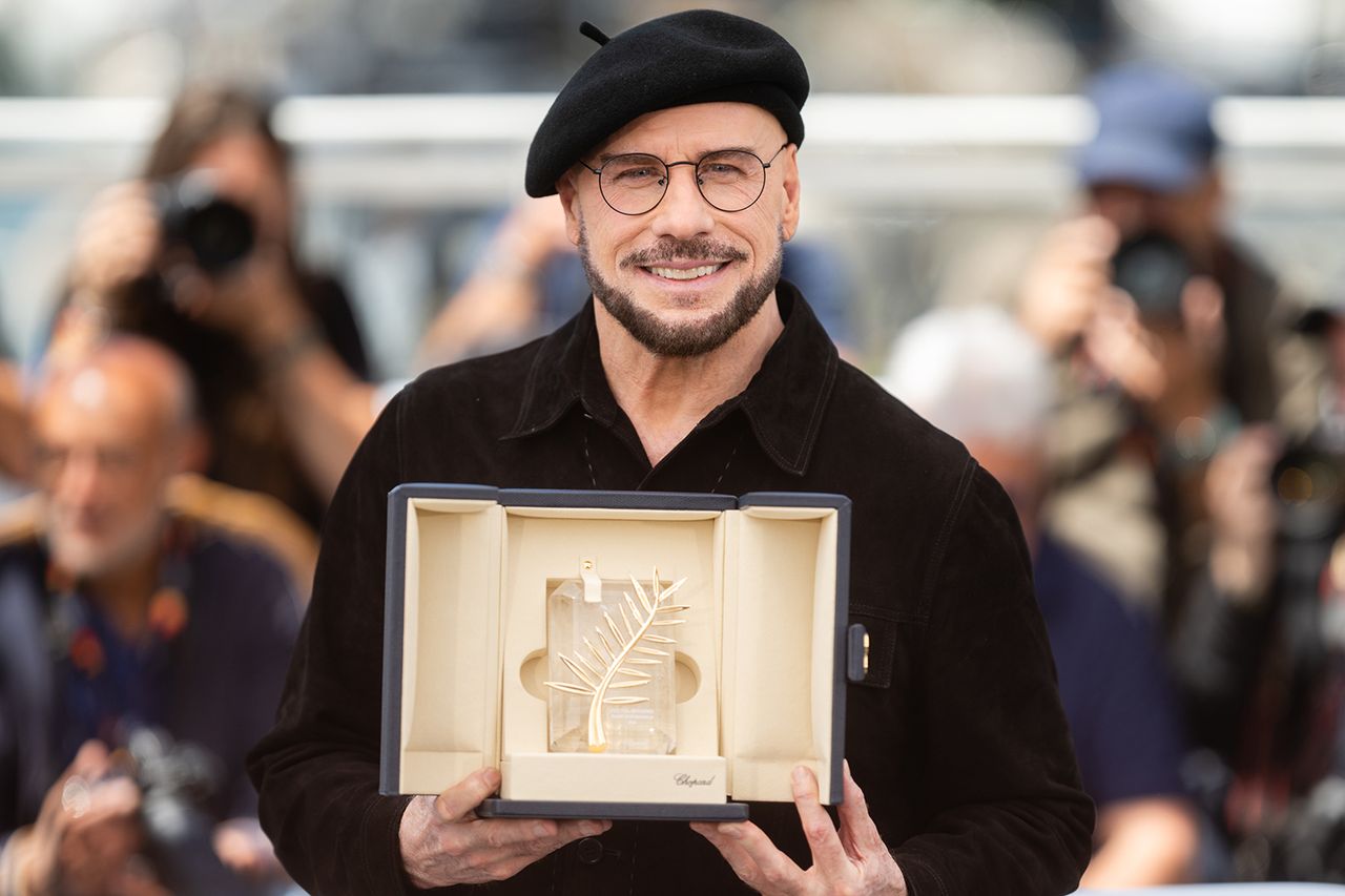 John Travolta with his honourary Palme d'OrCredit: Samir Hussein/WireImage