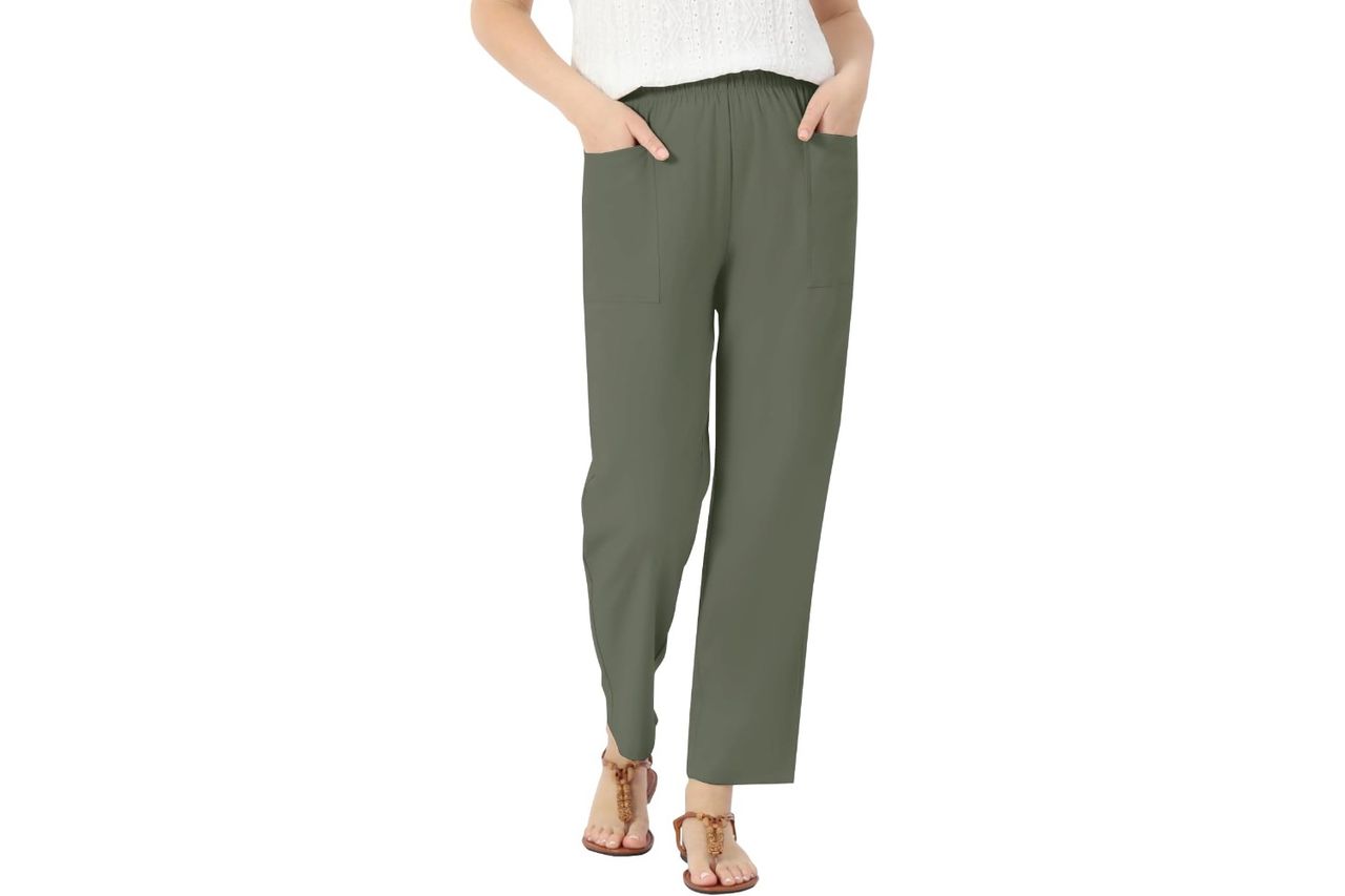 keriffe linen casual pants for women high Credit: Amazon